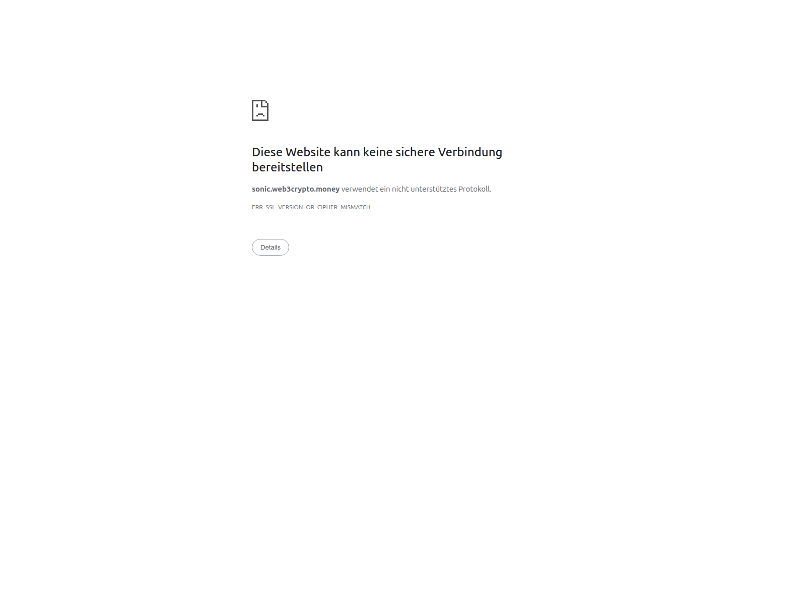 Screenshot of sonic.web3crypto.money
