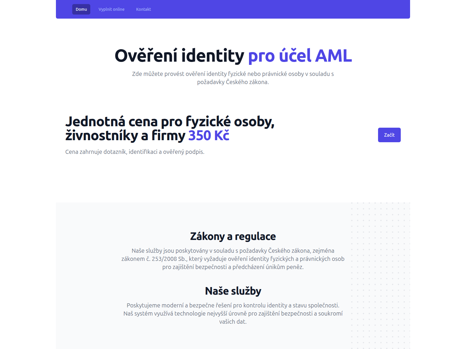 Screenshot of aml-dotaznik.cz