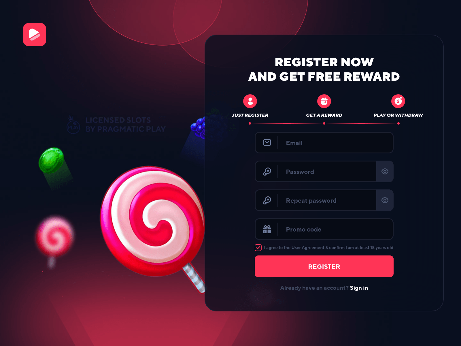Screenshot of grandspin.bet