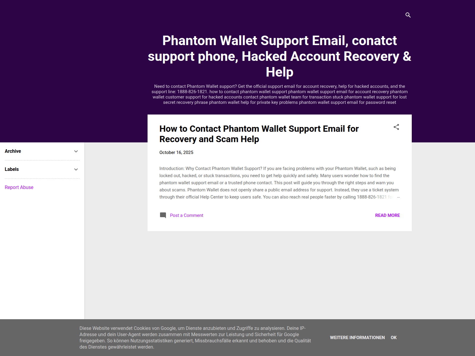 Screenshot of [REDACTED]-wallet-support-recovery.[REDACTED]