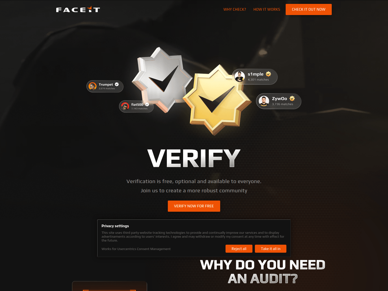 Screenshot of faceit.[REDACTED]-tf2.com