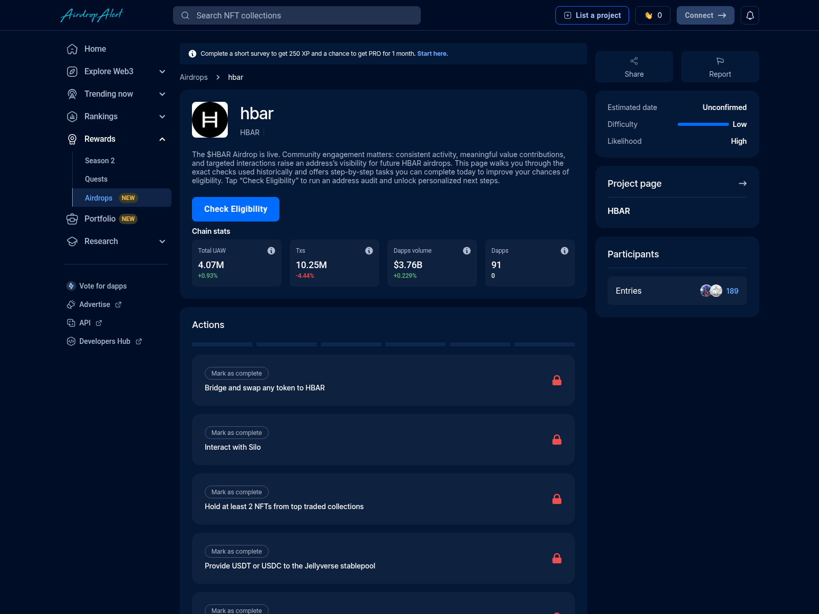Screenshot of hbar.airsdropsalert.lol