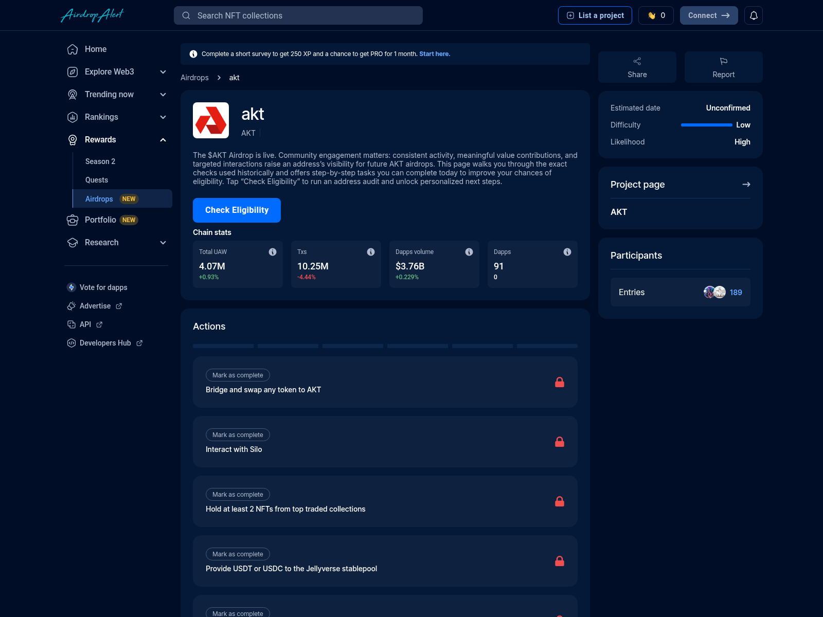 Screenshot of akt.airdropsalert.cfd