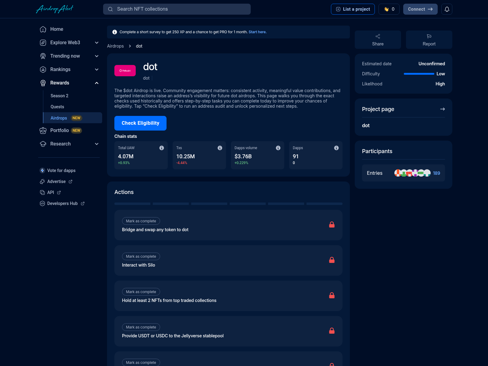 Screenshot of dot.airdropsalert.sbs