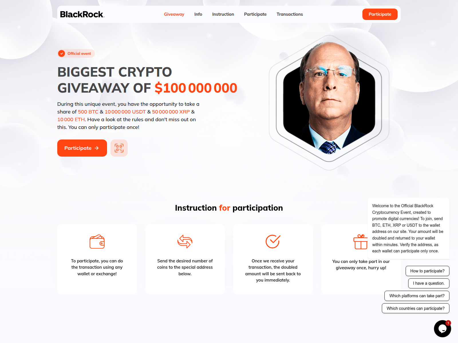 Screenshot of blackrockevent.us
