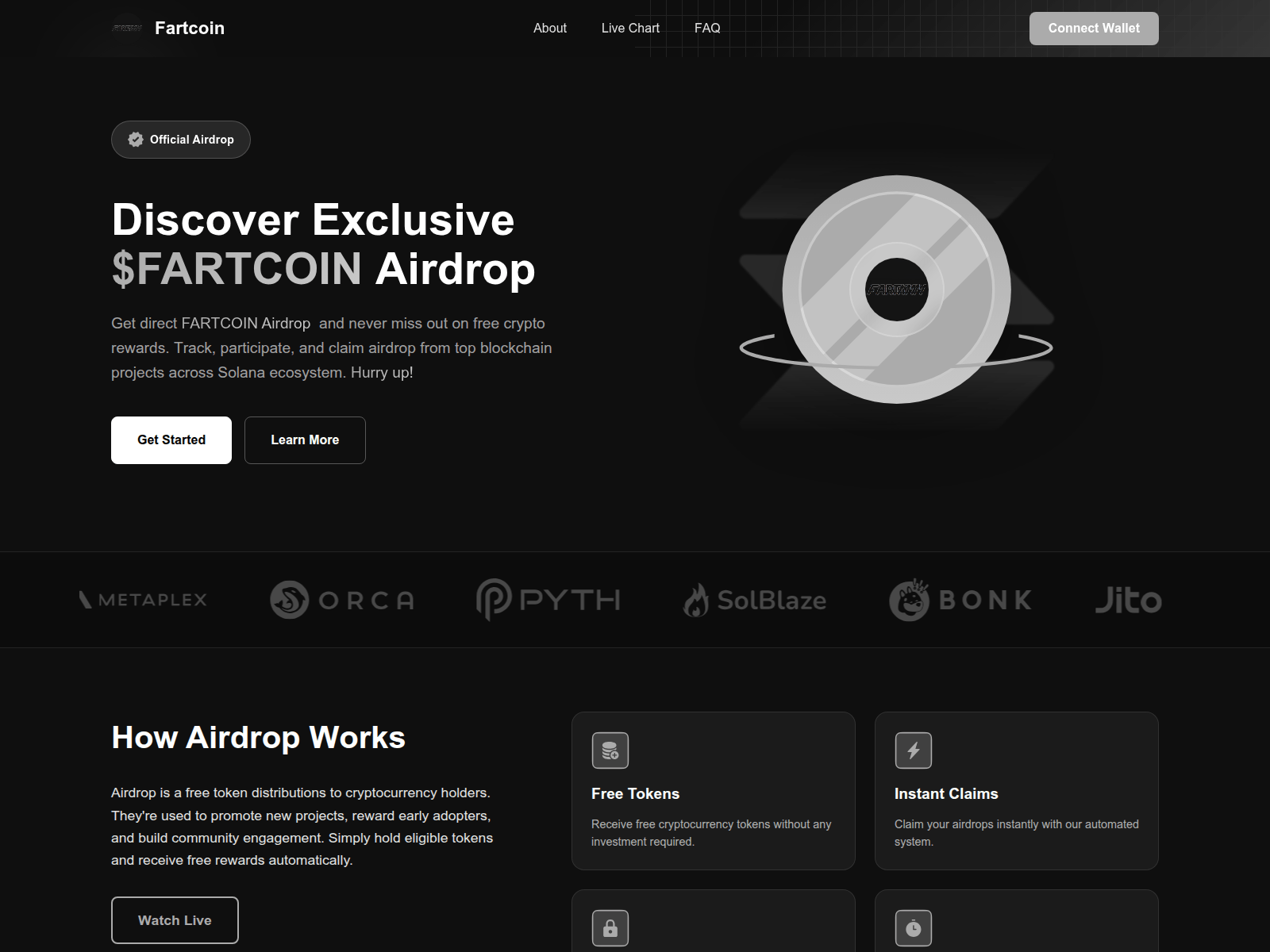 Screenshot of fartcoin.fun-referal-1jolxind.lol