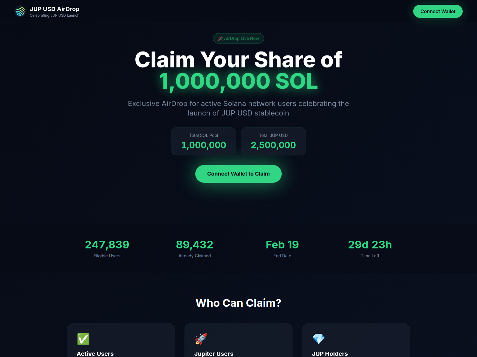 Screenshot of jupairdrop.onspace.build