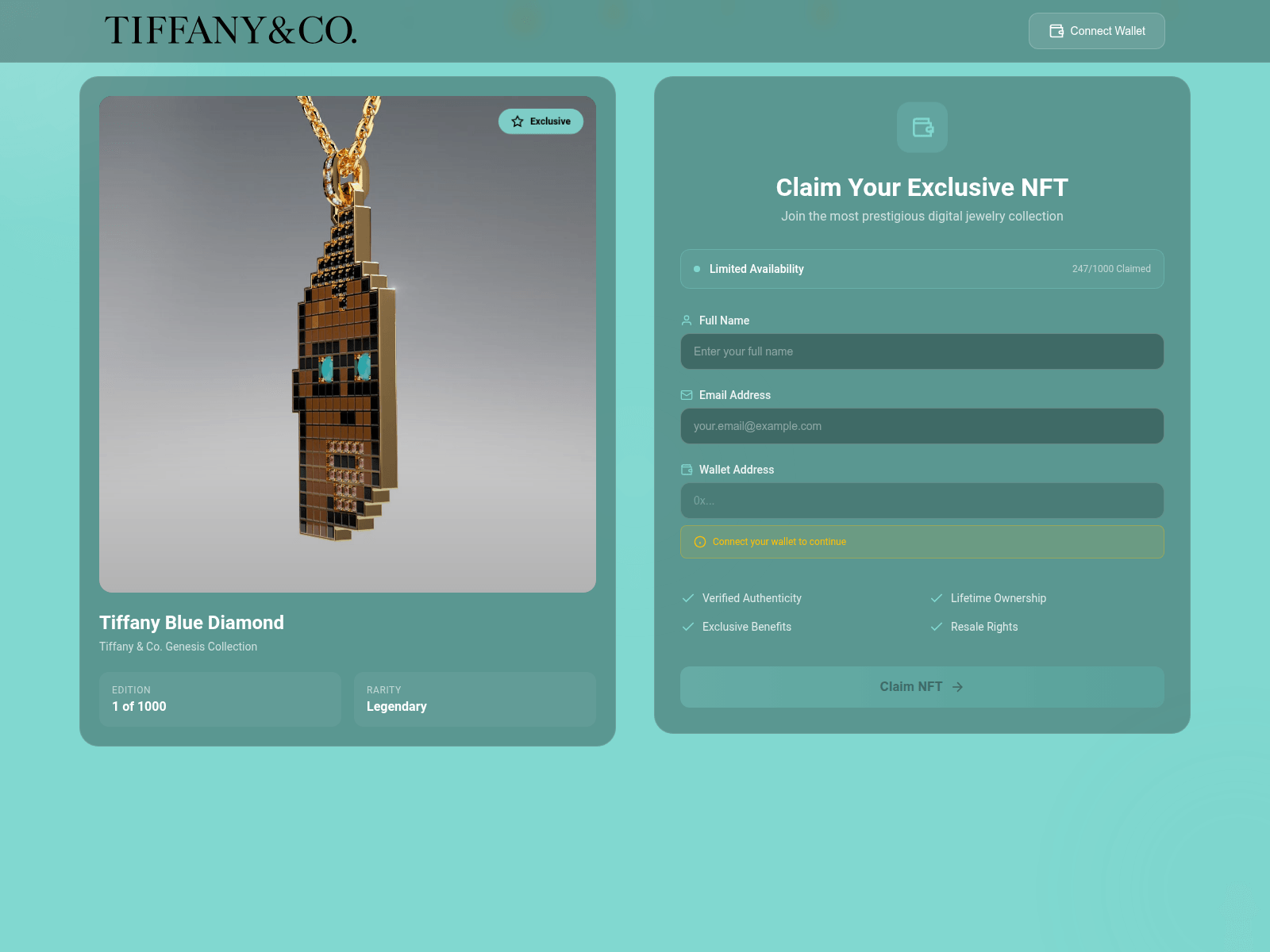 Screenshot of collectibles-tiffany.co