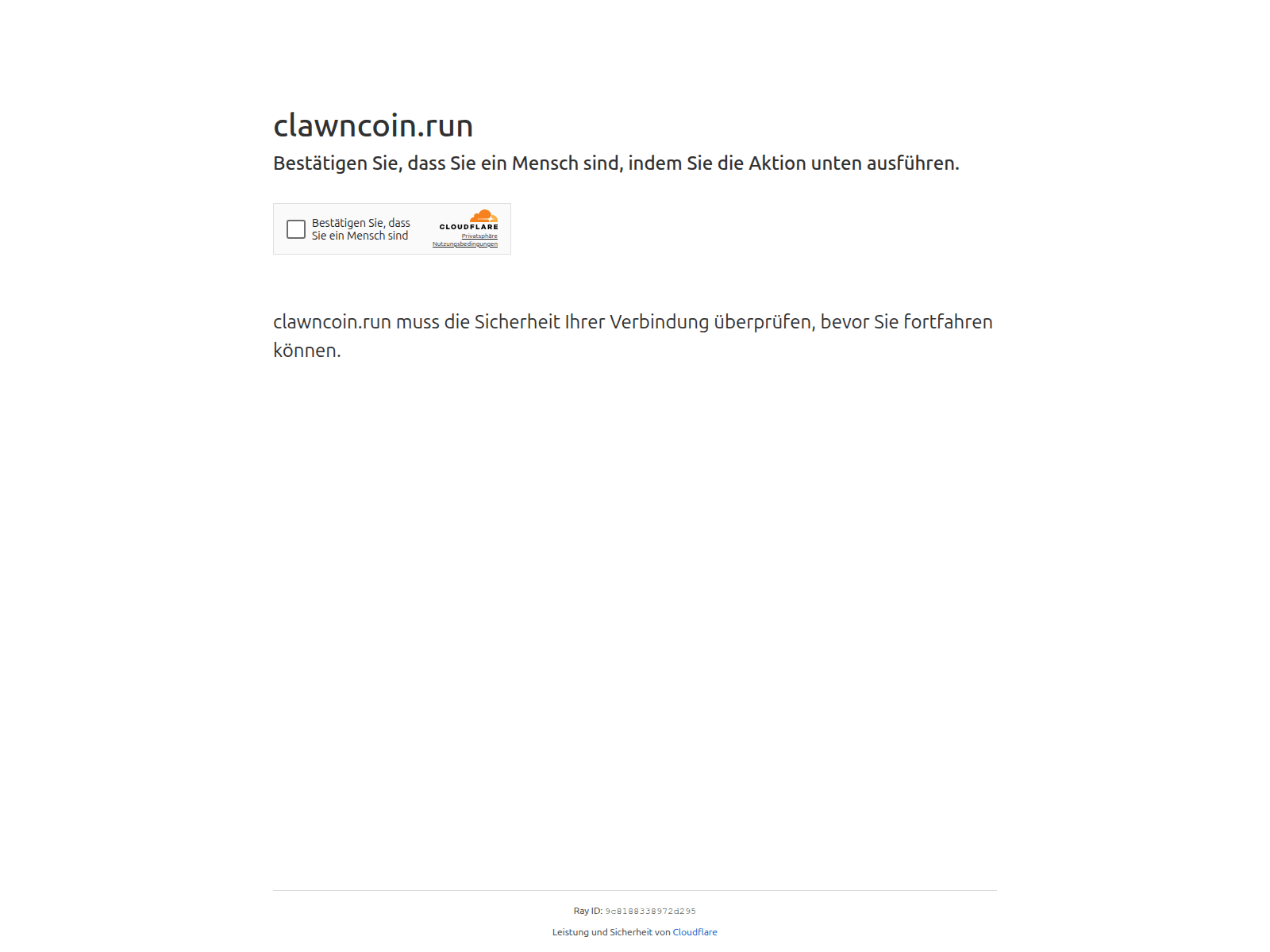 Screenshot of clawncoin.run