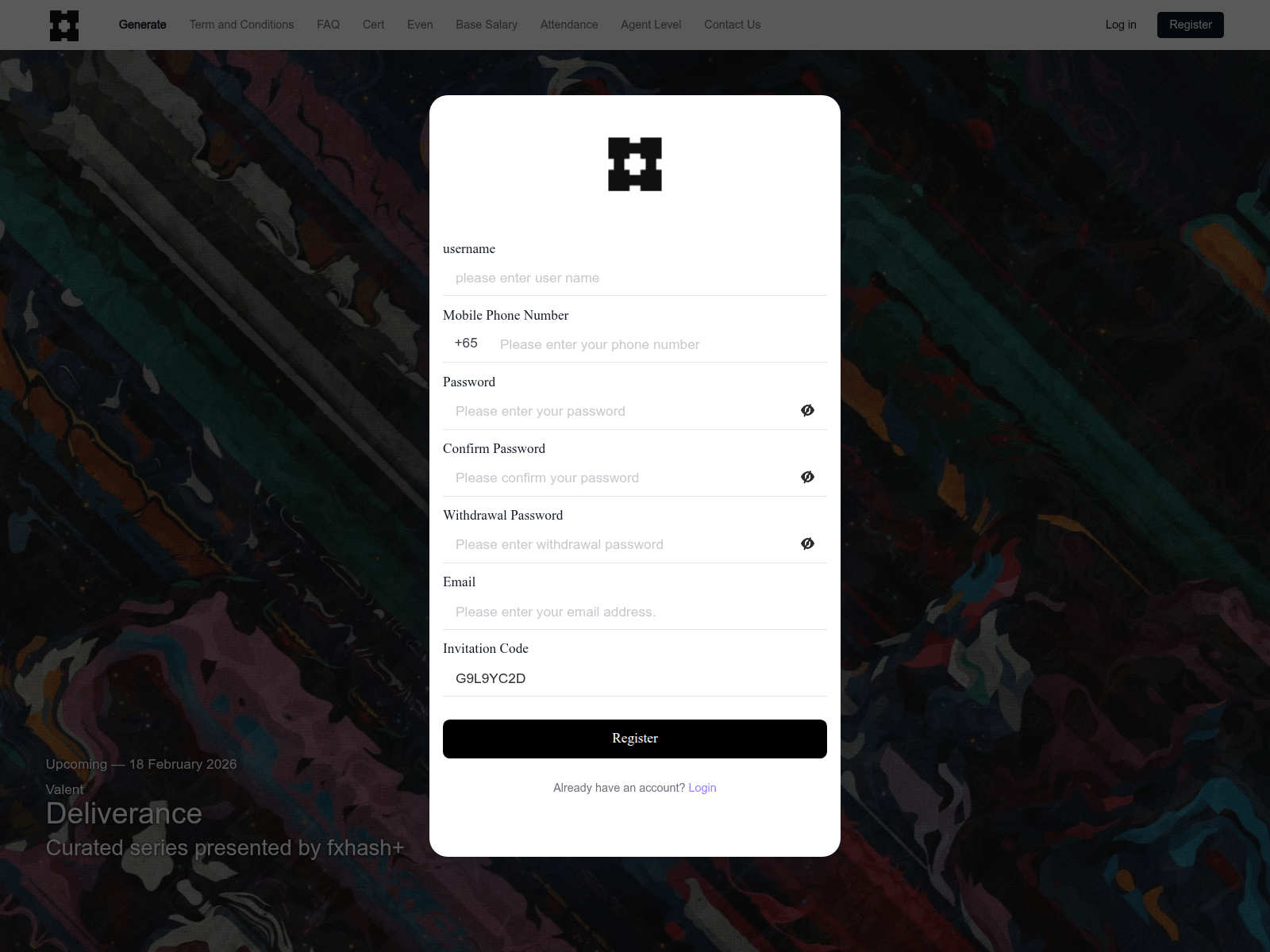 Screenshot of fxhashsgcenter.my