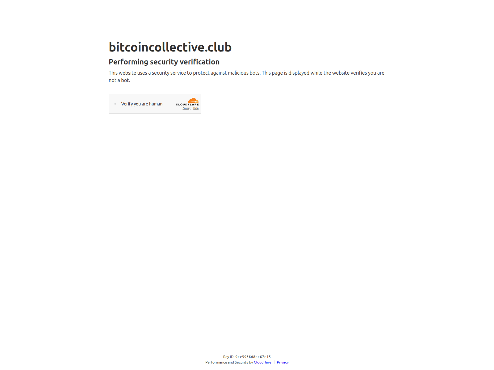 Screenshot of bitcoincollective.club