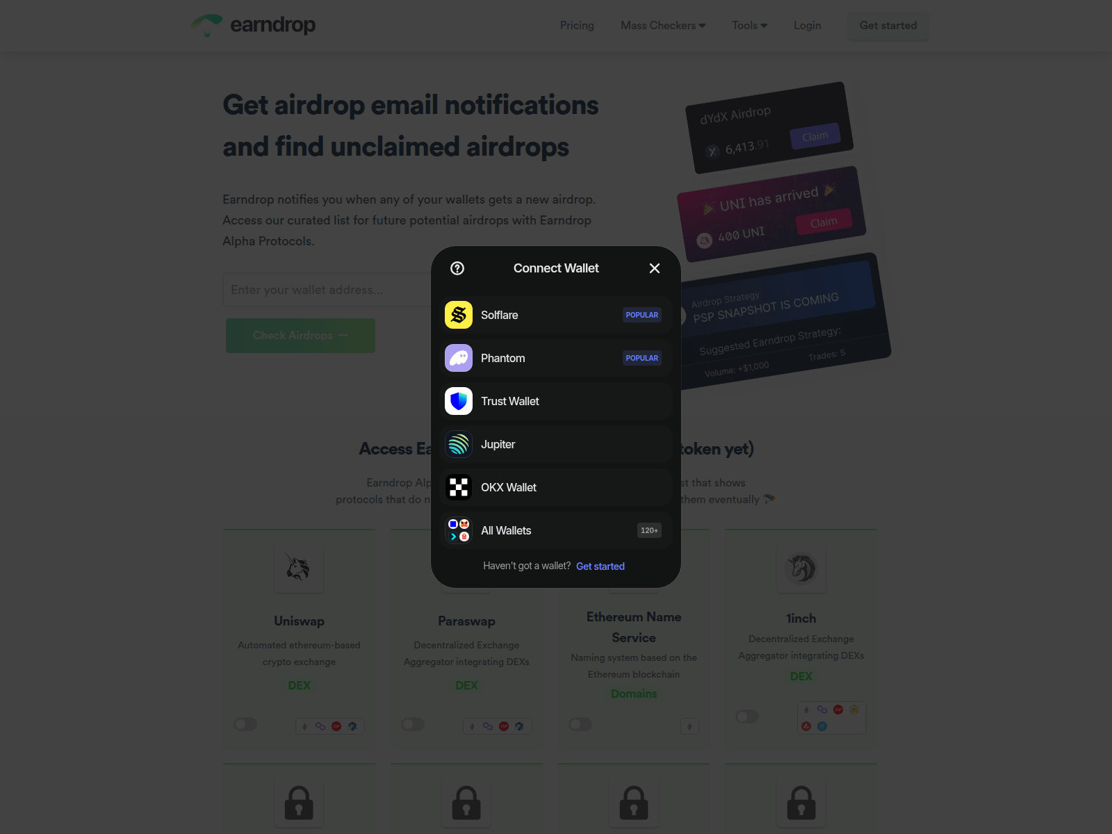 Screenshot of earndrop.icu