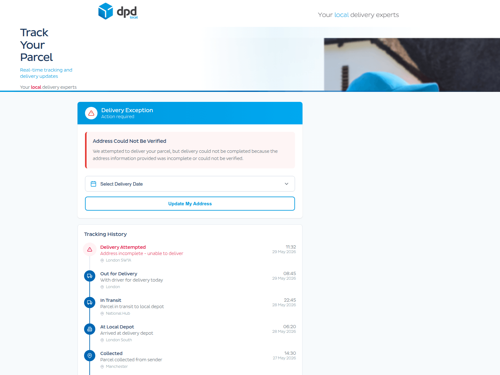 Screenshot of dpd.vrqtplmnxz.cfd